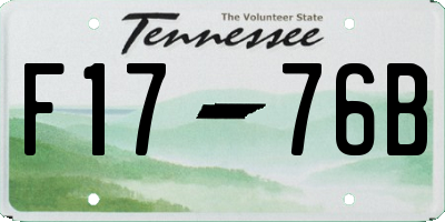 TN license plate F1776B