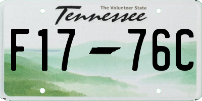 TN license plate F1776C