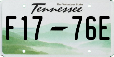 TN license plate F1776E