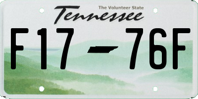 TN license plate F1776F