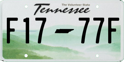 TN license plate F1777F