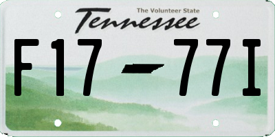 TN license plate F1777I