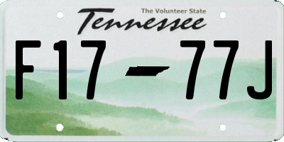 TN license plate F1777J