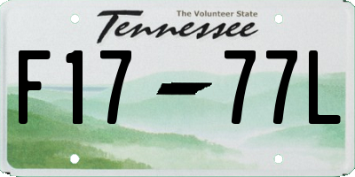 TN license plate F1777L