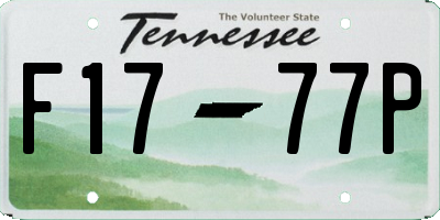 TN license plate F1777P