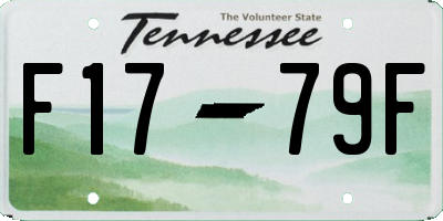 TN license plate F1779F