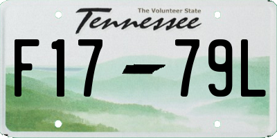 TN license plate F1779L