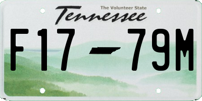 TN license plate F1779M