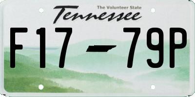 TN license plate F1779P