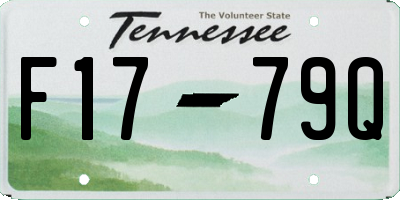 TN license plate F1779Q