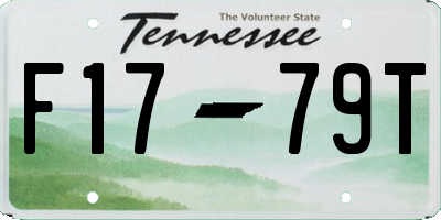 TN license plate F1779T