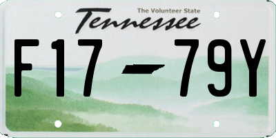 TN license plate F1779Y