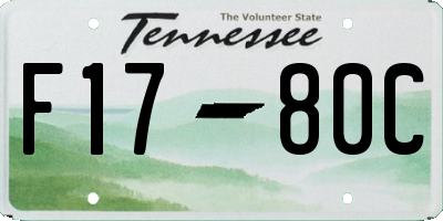 TN license plate F1780C