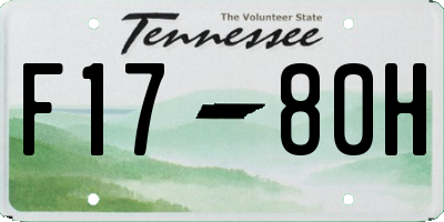 TN license plate F1780H