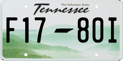 TN license plate F1780I
