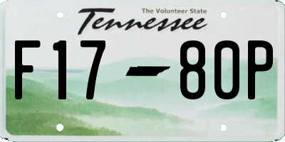 TN license plate F1780P