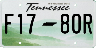 TN license plate F1780R