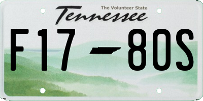 TN license plate F1780S