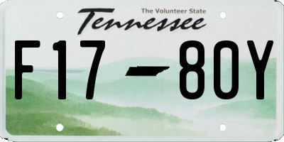 TN license plate F1780Y