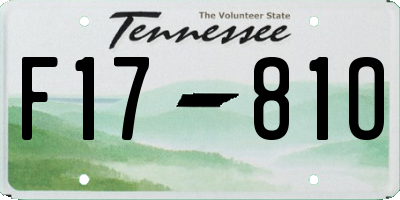 TN license plate F1781O