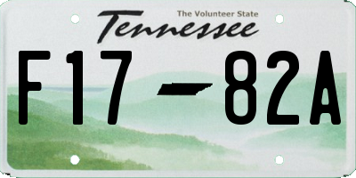 TN license plate F1782A