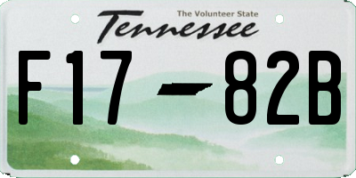 TN license plate F1782B