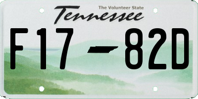 TN license plate F1782D