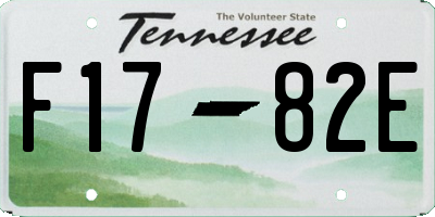 TN license plate F1782E