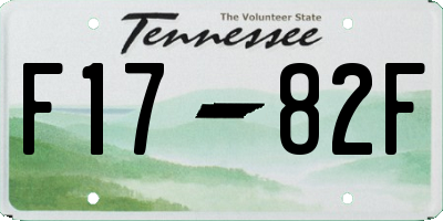 TN license plate F1782F