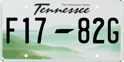 TN license plate F1782G