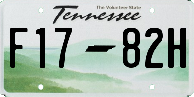 TN license plate F1782H