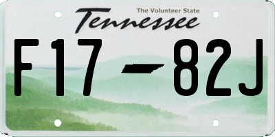 TN license plate F1782J