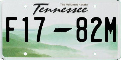 TN license plate F1782M