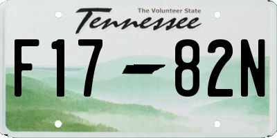 TN license plate F1782N