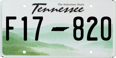 TN license plate F1782O