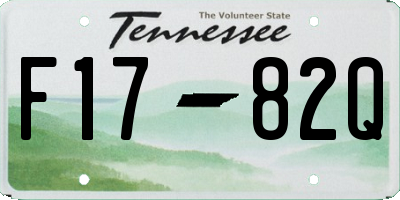 TN license plate F1782Q