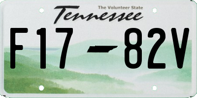 TN license plate F1782V