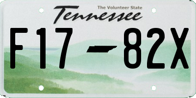 TN license plate F1782X