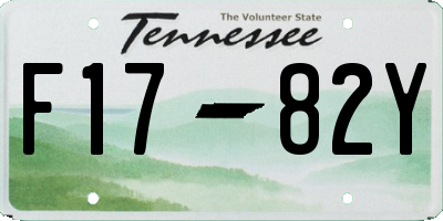 TN license plate F1782Y