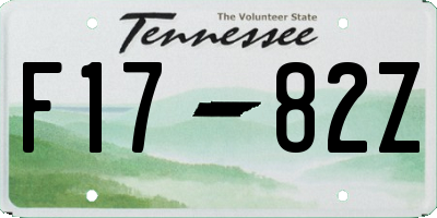 TN license plate F1782Z