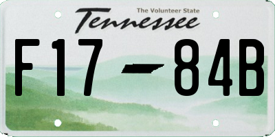 TN license plate F1784B