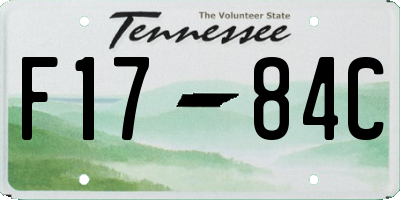 TN license plate F1784C