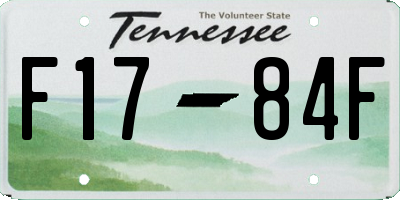 TN license plate F1784F