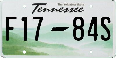 TN license plate F1784S