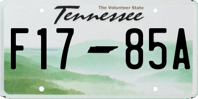 TN license plate F1785A