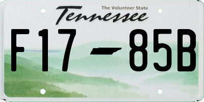 TN license plate F1785B