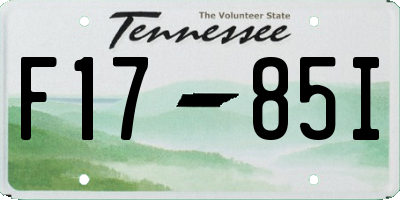 TN license plate F1785I