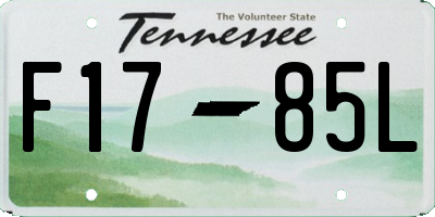TN license plate F1785L