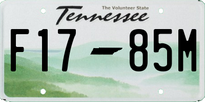 TN license plate F1785M
