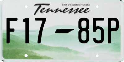 TN license plate F1785P